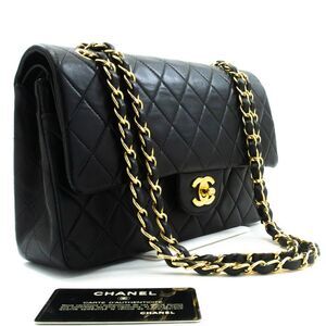 Chanel Classic Bowler Quilted Caviar Black Leather Handbag